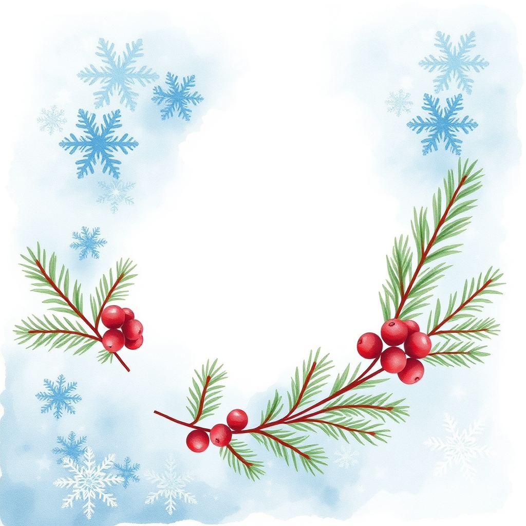 Winter holiday invitation template