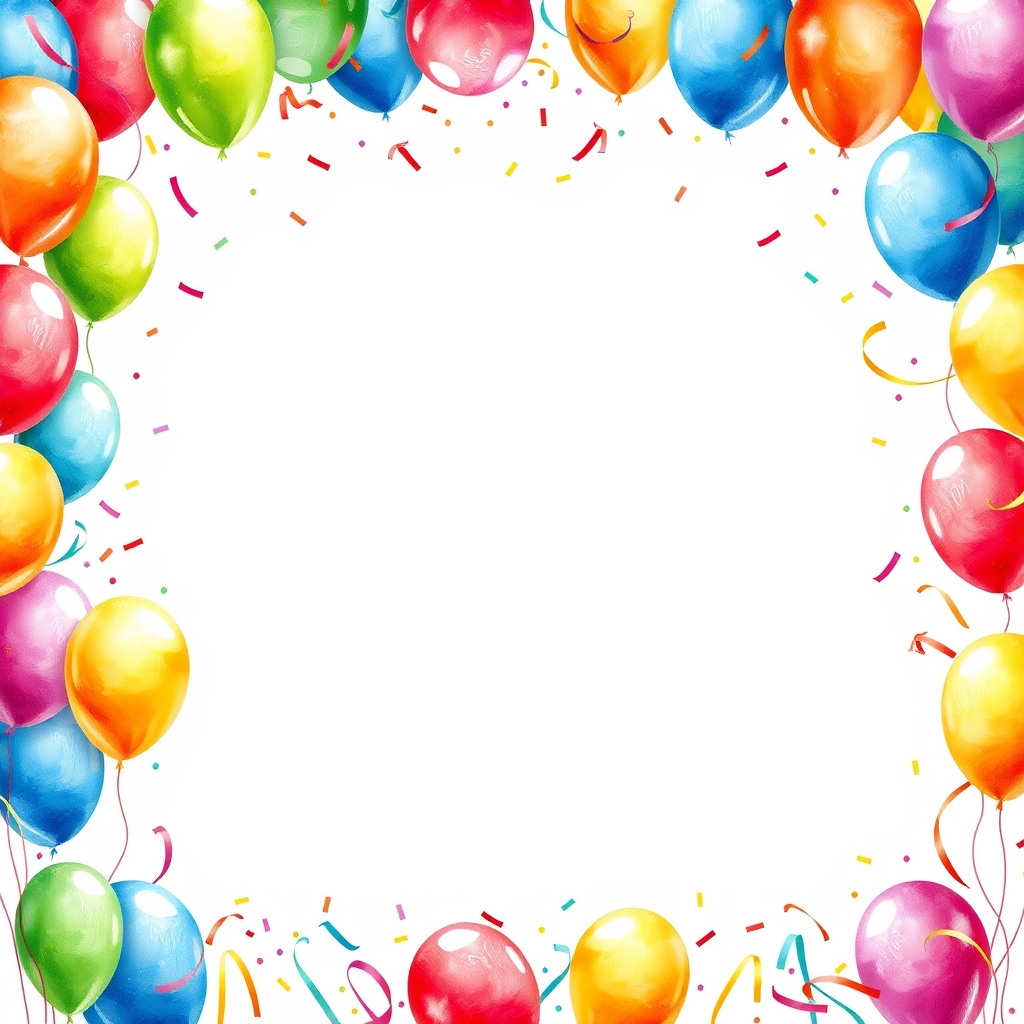Confetti birthday invitation template