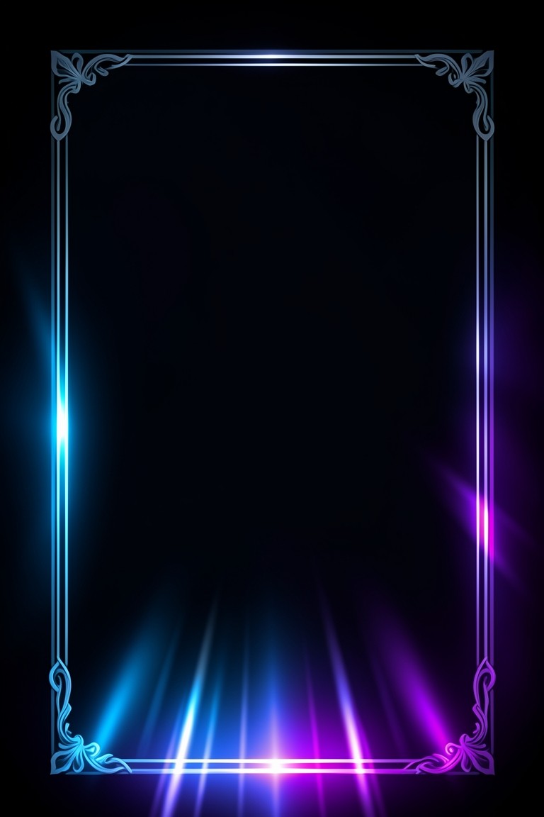 Neon Frame product launch invitation template