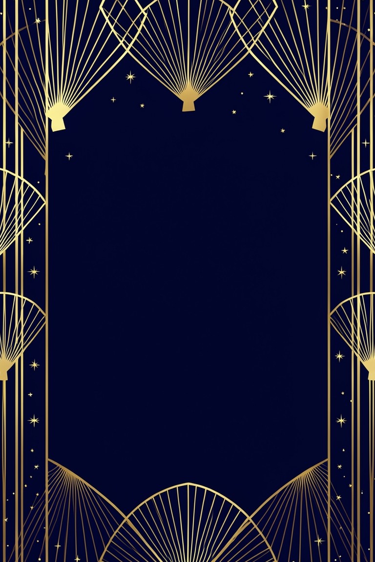Midnight Deco office party invitation template