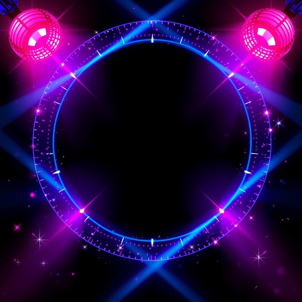 Neon party invitation template