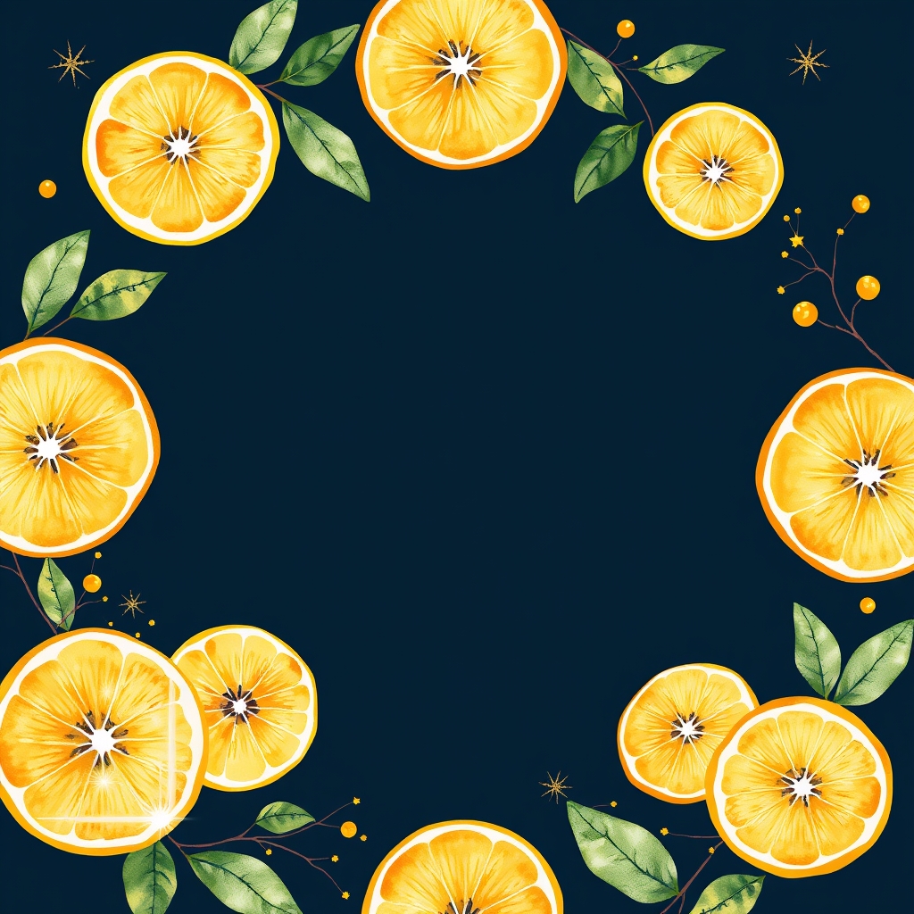 Citrus cocktail invitation template