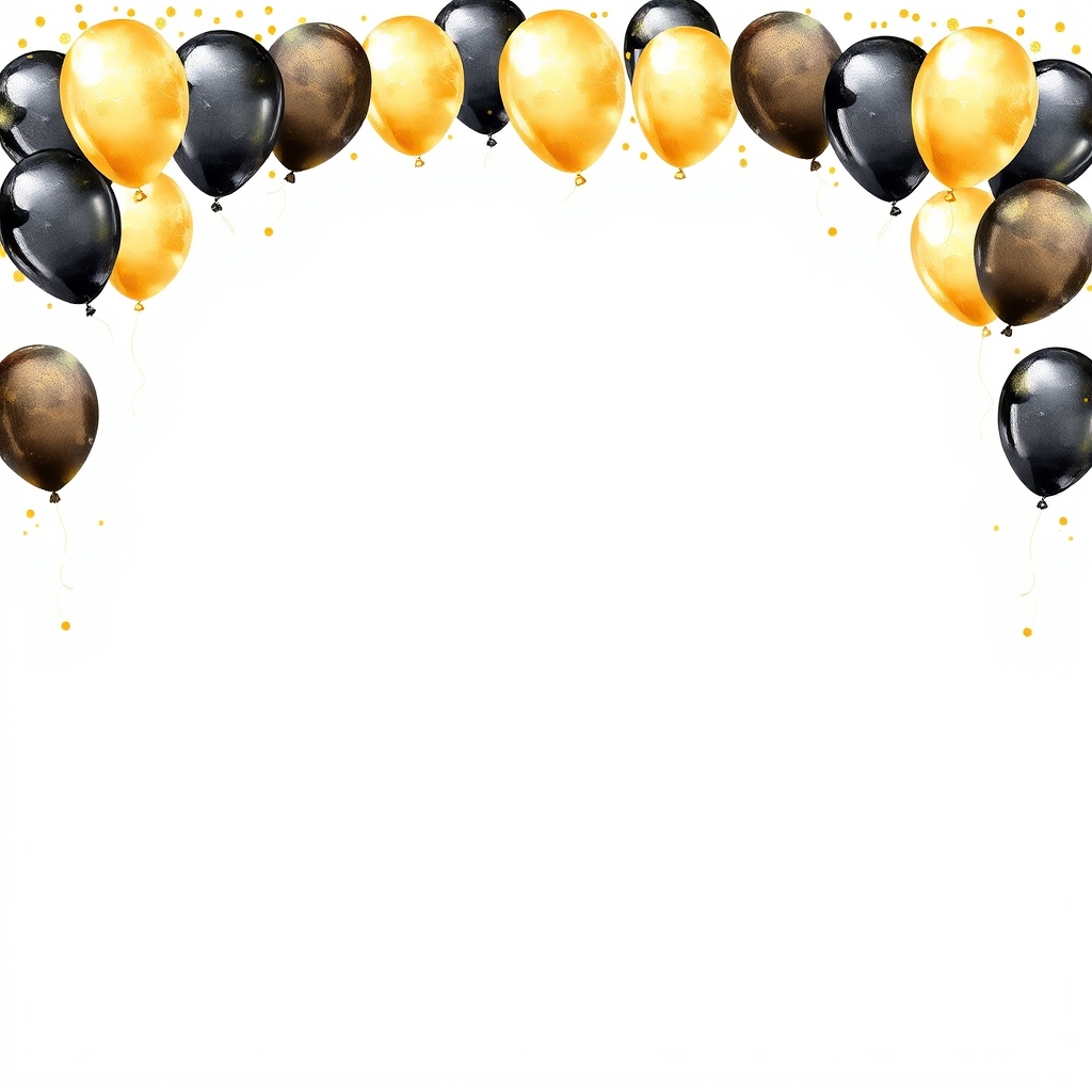 Gold & Black birthday invitation template