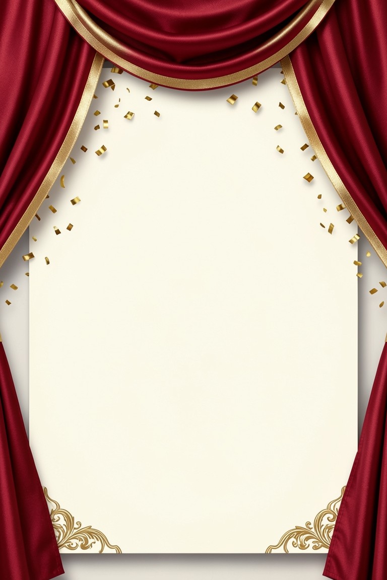 Curtain Up product launch invitation template