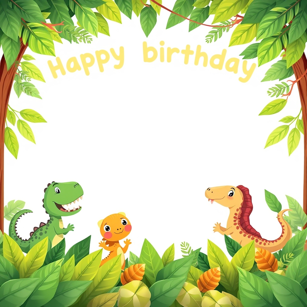 Dino Roar kids invitation template